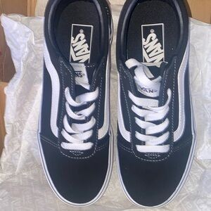 Men’s - VANS Ward Suede Canvas Black White size 8.5